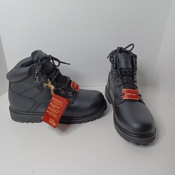 Dexter Boots Steel Toe Mens 11 Black Lace-Up Oil Resistance Workwear Utility NWT main image 12